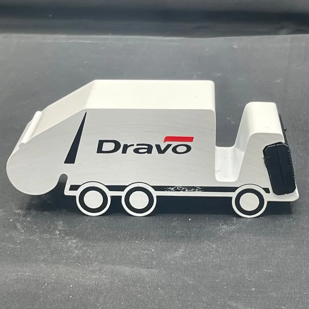 Vintage Dravo Quartz Truck Desk Clock Heavy Metal Collectible Paperweight Office